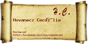 Hovanecz Cecília névjegykártya